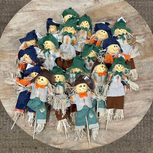NEW 18Pc Fall Harvest Scarecrow Picks - Picture 1 of 8